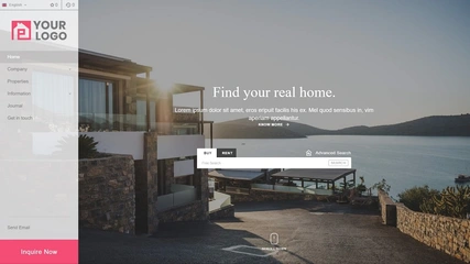 Preview of a customisable CASAFARI CRM website template 02